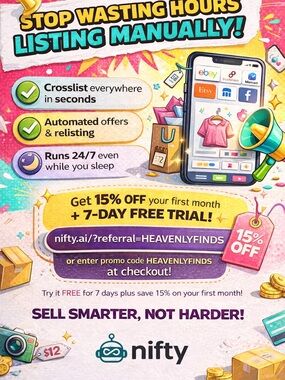 Nifty PromoCode Discount For Resellers Use:HEAVENLYFINDS at checkout for 15% off